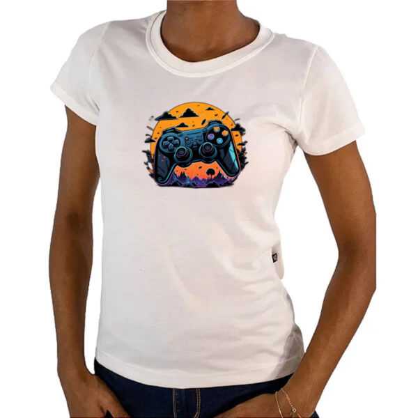 Camiseta Baby Look XBox Controle Sunset - Imagem 4