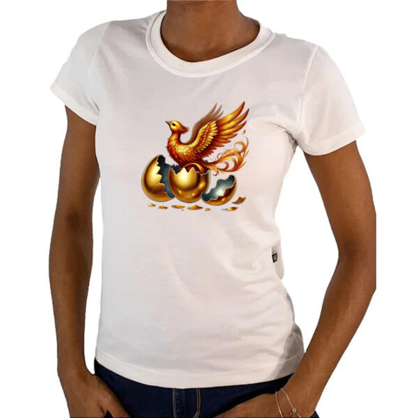 Camiseta Baby Look Fenix nascendo - Imagem 4