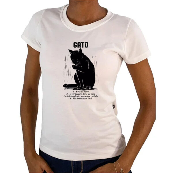 Camiseta Baby Look Gato explicacao - Imagem 4