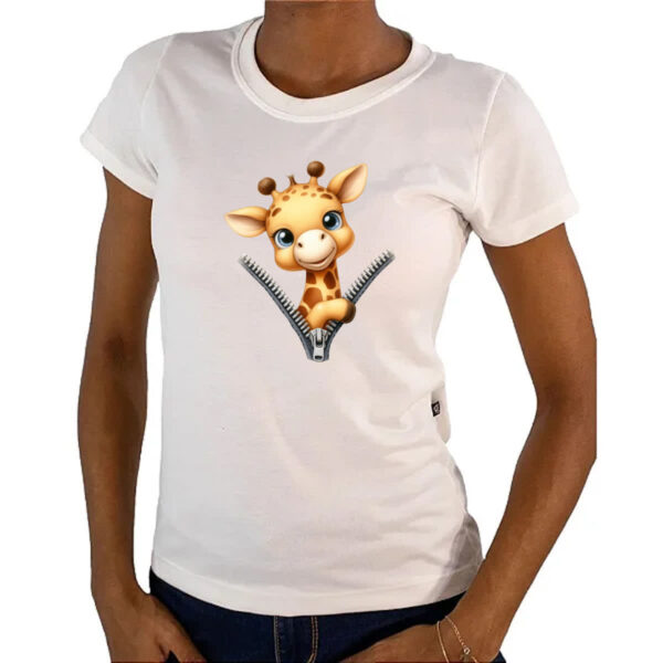 Camiseta Baby Look Girafa no ziper - Image 4