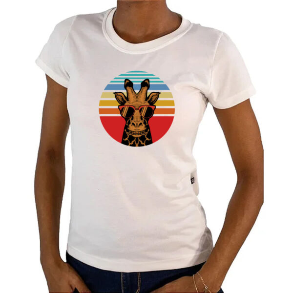 Camiseta Baby Look Girafa ray ban sunset - Imagem 4