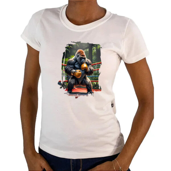 Camiseta Baby Look Gorila pugilista - Imagem 4