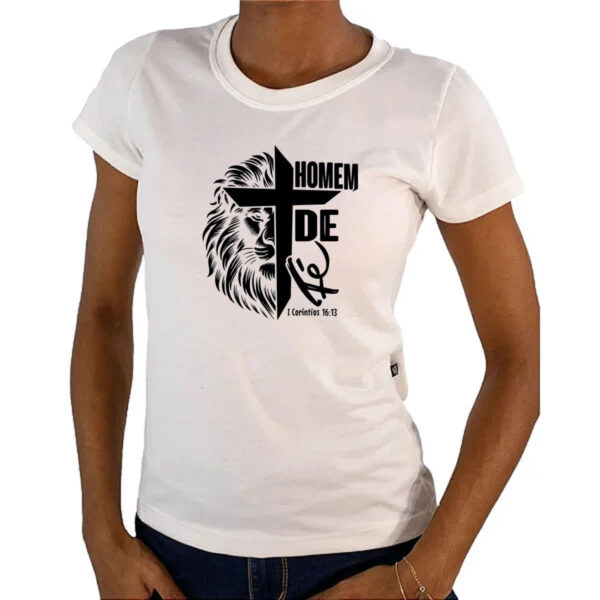 Camiseta Baby Look Gospel 1 Corintios 16.13 - Imagem 4