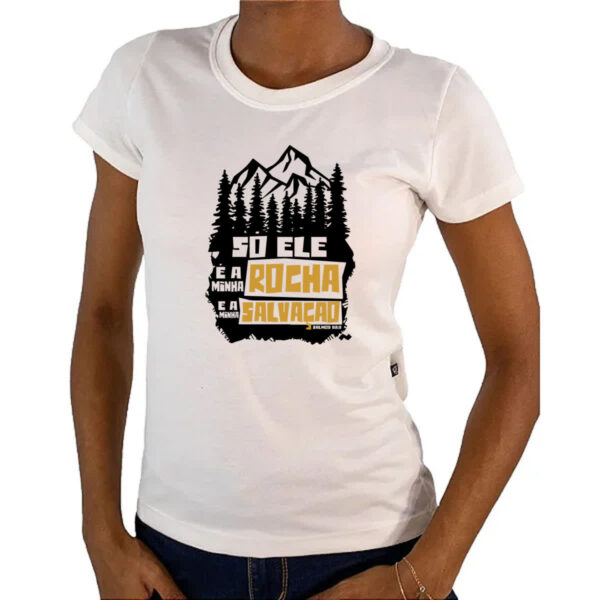 Camiseta Baby Look Gospel Salmos 62.2 - Imagem 4