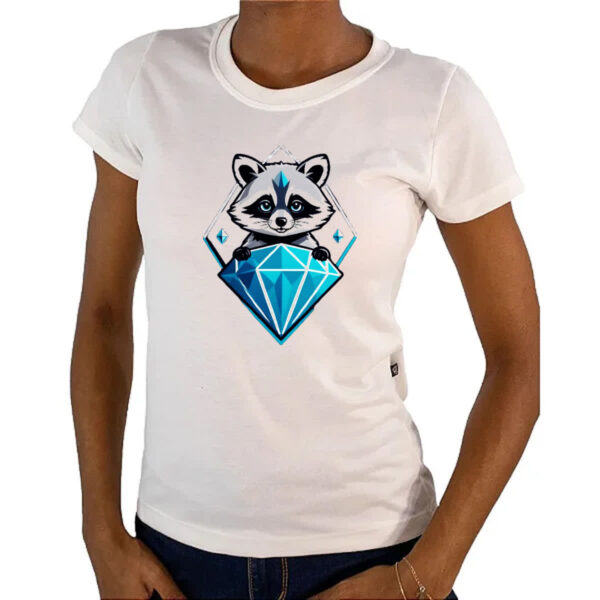 Camiseta Baby Look Guaximim com diamante - Imagem 4