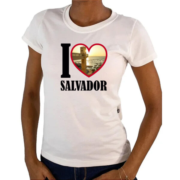 Camiseta Baby Look I love salvador - Imagem 4