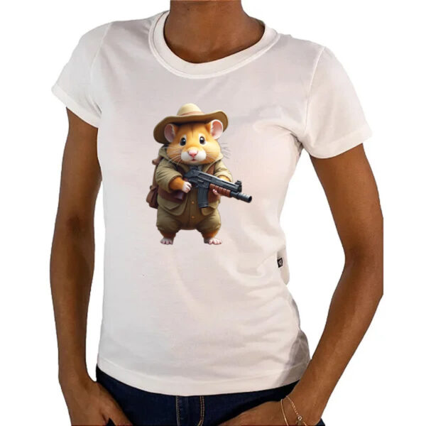 Camiseta Baby Look Indiana Hamster - Imagem 4