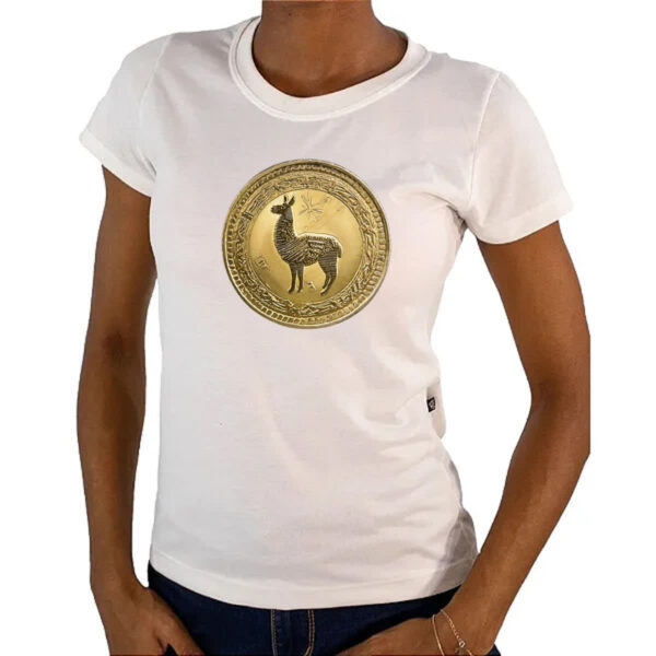 Camiseta Baby Look Lhama coin - Imagem 4