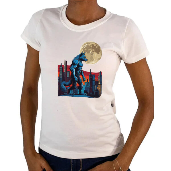 Camiseta Baby Look Lobisomen cidade ao luar - Imagem 4