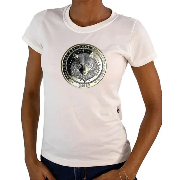 Camiseta Baby Look Lobo coin - Imagem 4