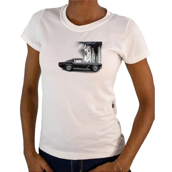Camiseta Baby Look Muscle Car Grafite Art - Imagem 4