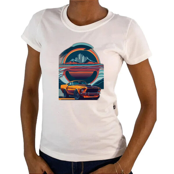 Camiseta Baby Look Mustang Cobra Shelby Colorful Shades - Imagem 4