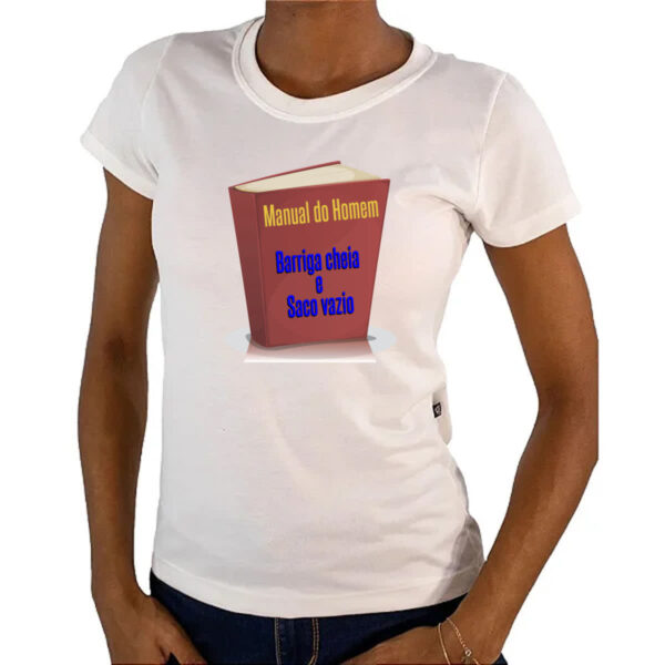 Camiseta Baby Look Manual do homem - Imagem 4