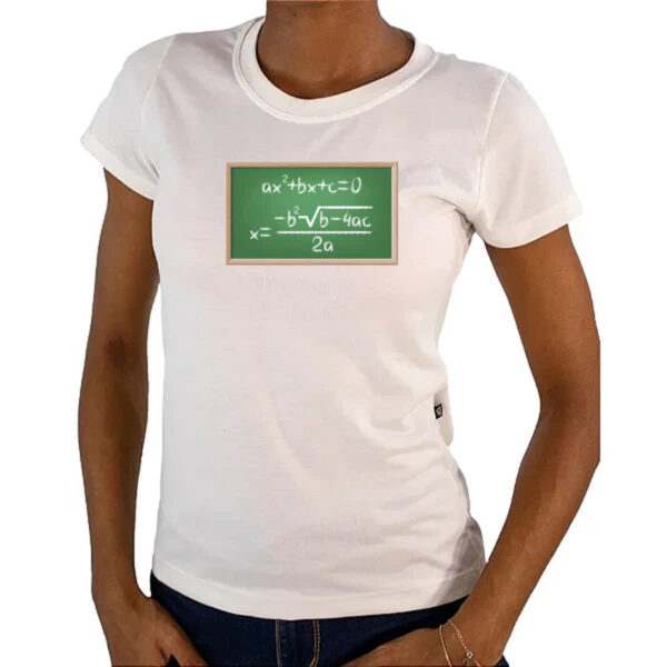 Camiseta Baby Look Matematica equacao segundo grau - Imagem 4