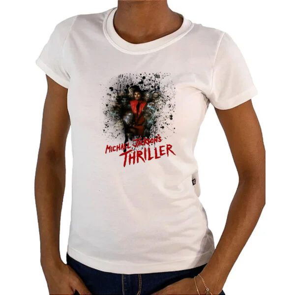 Camiseta Baby Look Michael Jackson Thriller 02 - Imagem 4