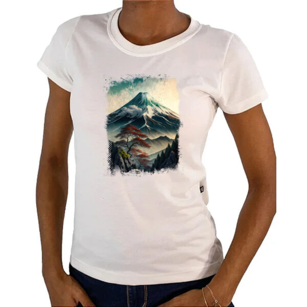 Camiseta Baby Look Montanha Fugi Japao 3 - Imagem 4