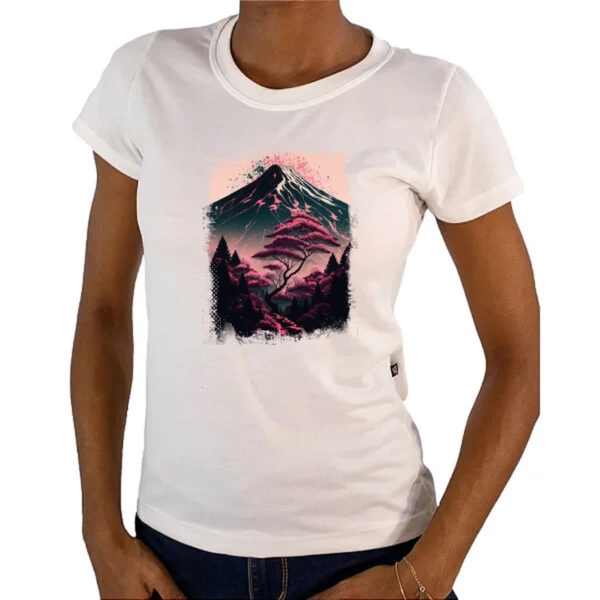 Camiseta Baby Look Montanha Fugi Japao 4 - Imagem 4