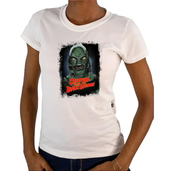 Camiseta Baby Look Nostalgia Criatura do Lago Negro - Imagem 4