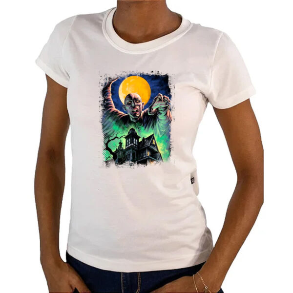 Camiseta Baby Look Nostalgia Nosferatu Pintura - Imagem 4