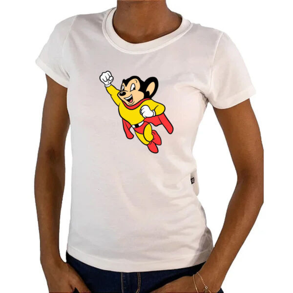 Camiseta Baby Look Nostalgia Super Mouse - Imagem 4