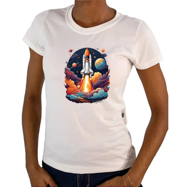 Camiseta Baby Look Nave Espacial em lancamento - Image 4