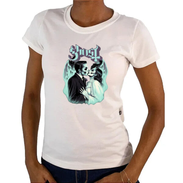 Camiseta Baby Look Noivos fantasmas - Imagem 4