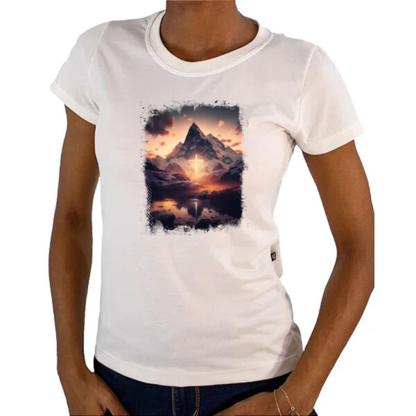 Camiseta Baby Look A fe move montanhas 1 - Imagem 4