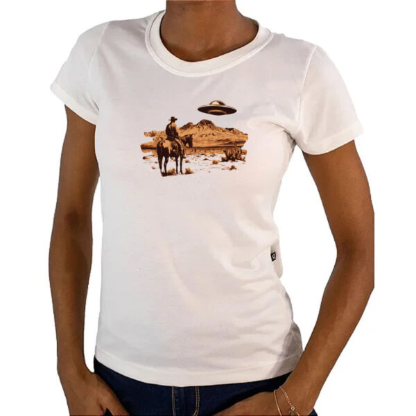 Camiseta Baby Look UFO e Cowboy - Imagem 4