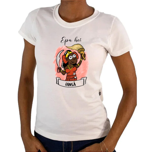 Camiseta Baby Look Orixas Cartoon Iansa Epa Hei - Imagem 4