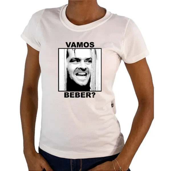 Camiseta Baby Look O iluminado vamos beber - Imagem 4
