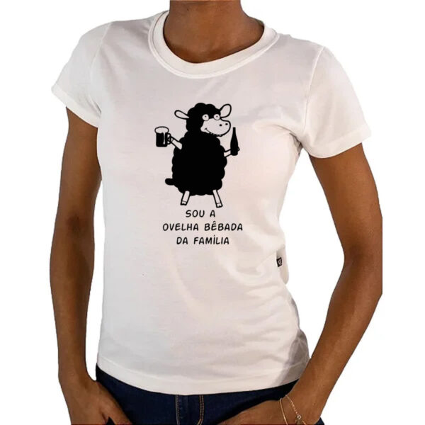 Camiseta Baby Look Ovelha Bebada da Familia - Imagem 4