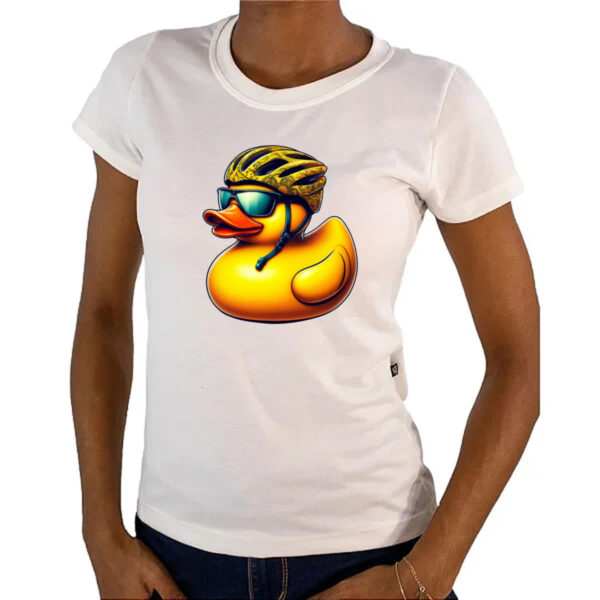 Camiseta Baby Look Patinho de borracha Ciclista - Imagem 4