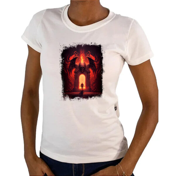 Camiseta Baby Look Portal do inferno 5 - Imagem 4