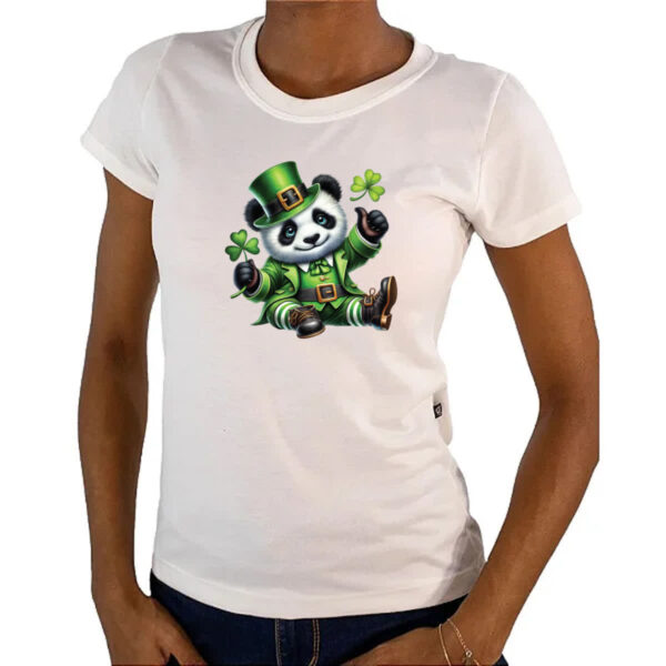 Camiseta Baby Look Panda St Patrick - Imagem 4