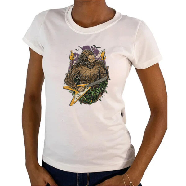 Camiseta Baby Look Pe grande na guitarra - Imagem 4