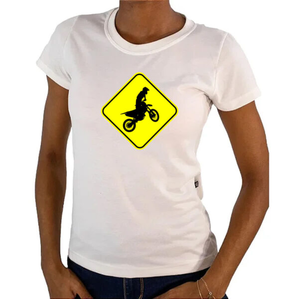 Camiseta Baby Look Placa Motocross - Imagem 4