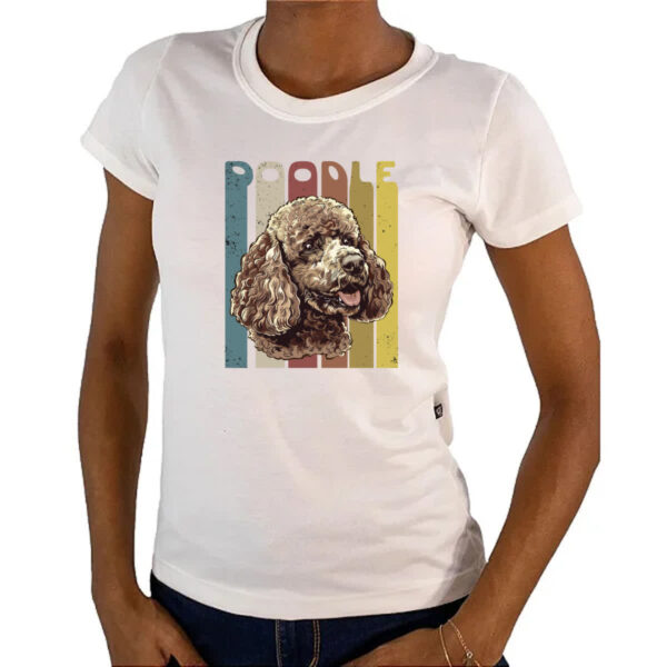 Camiseta Baby Look Poodle retro vintage - Imagem 4