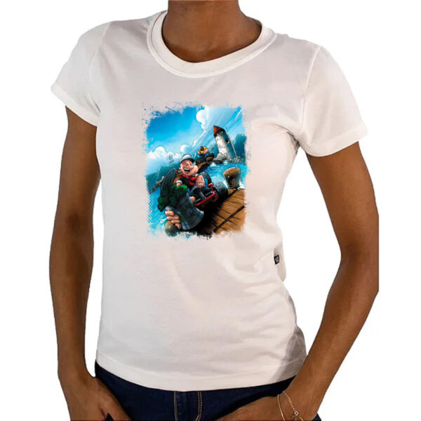Camiseta Baby Look Popeye Kart - Imagem 4