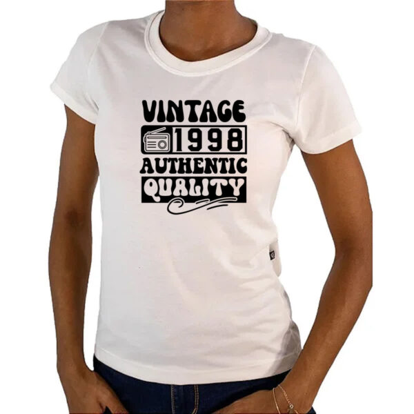 Camiseta Baby Look Radio Vintage 1998 - Imagem 4