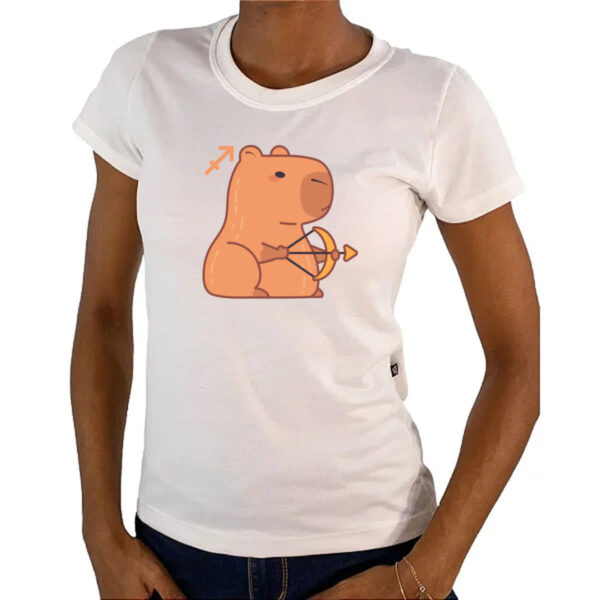 Camiseta Baby Look Signo Capivara Sagitario - Imagem 4