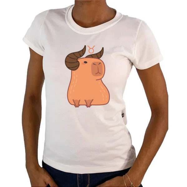 Camiseta Baby Look Signo Capivara Touro - Imagem 4