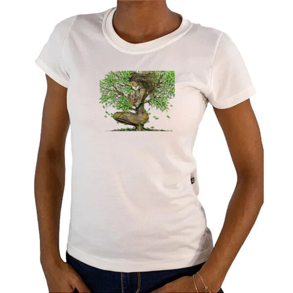 Camiseta Baby Look Arvore da vida mae natureza - Imagem 4