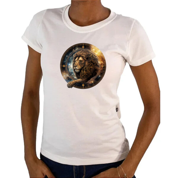 Camiseta Baby Look Signo de Leao placa de luxo - Imagem 4