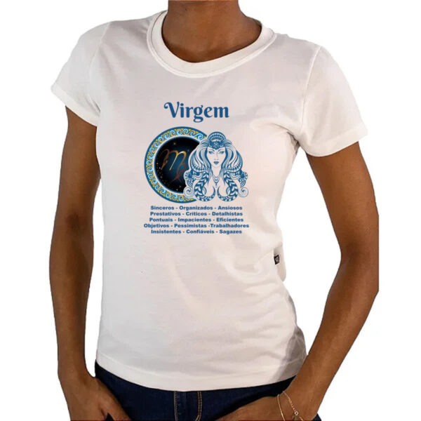 Camiseta Baby Look Signo de Virgem adjetivos - Imagem 4