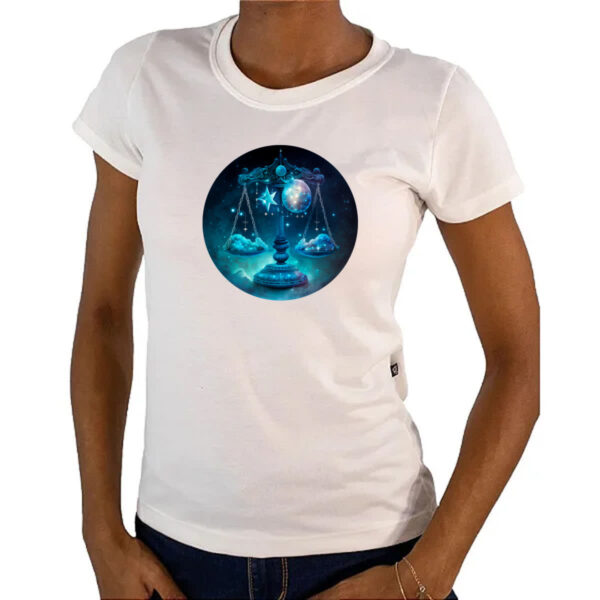 Camiseta Baby Look Signo de libra logo de luxo - Imagem 4