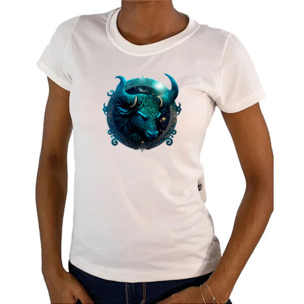 Camiseta Baby Look Signo de touro logo de luxo - Imagem 4