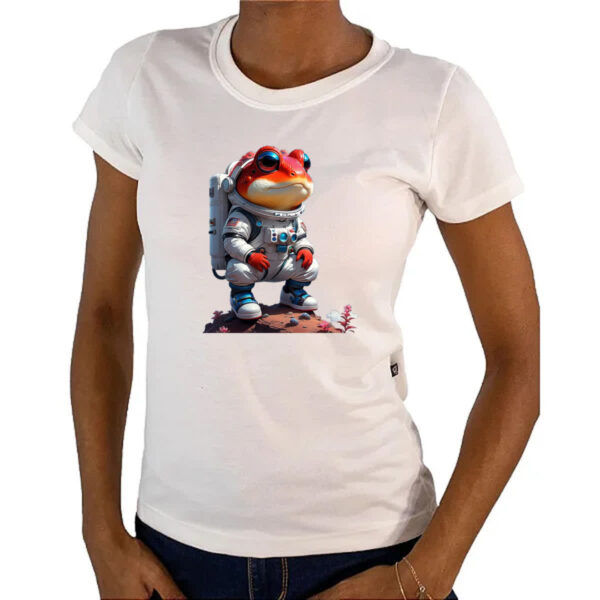 Camiseta Baby Look Sapo astronauta - Imagem 4