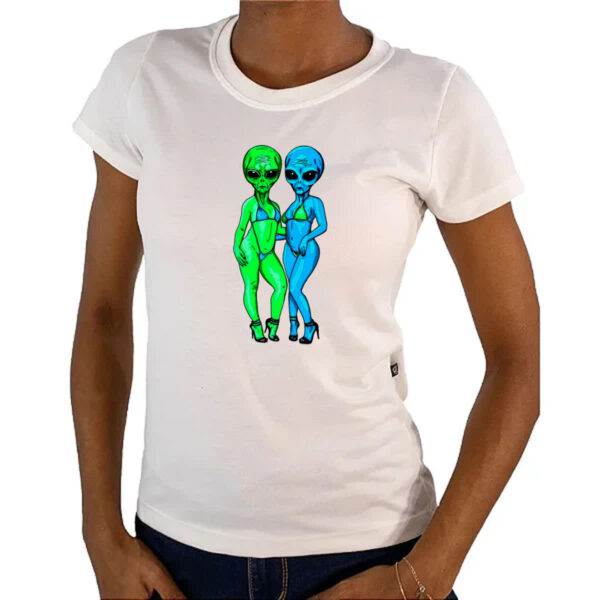 Camiseta Baby Look Sexy Aliens - Imagem 4