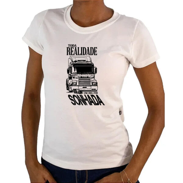 Camiseta Baby Look Sonho caminhao - Imagem 4