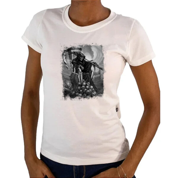 Camiseta Baby Look A morte em seu trono - Imagem 4